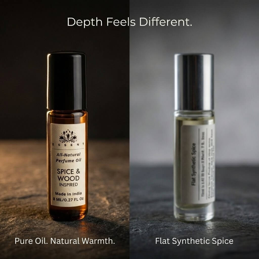 Essent Spice & Wood-Inspired Roll-On Attar/ Perfume Oil