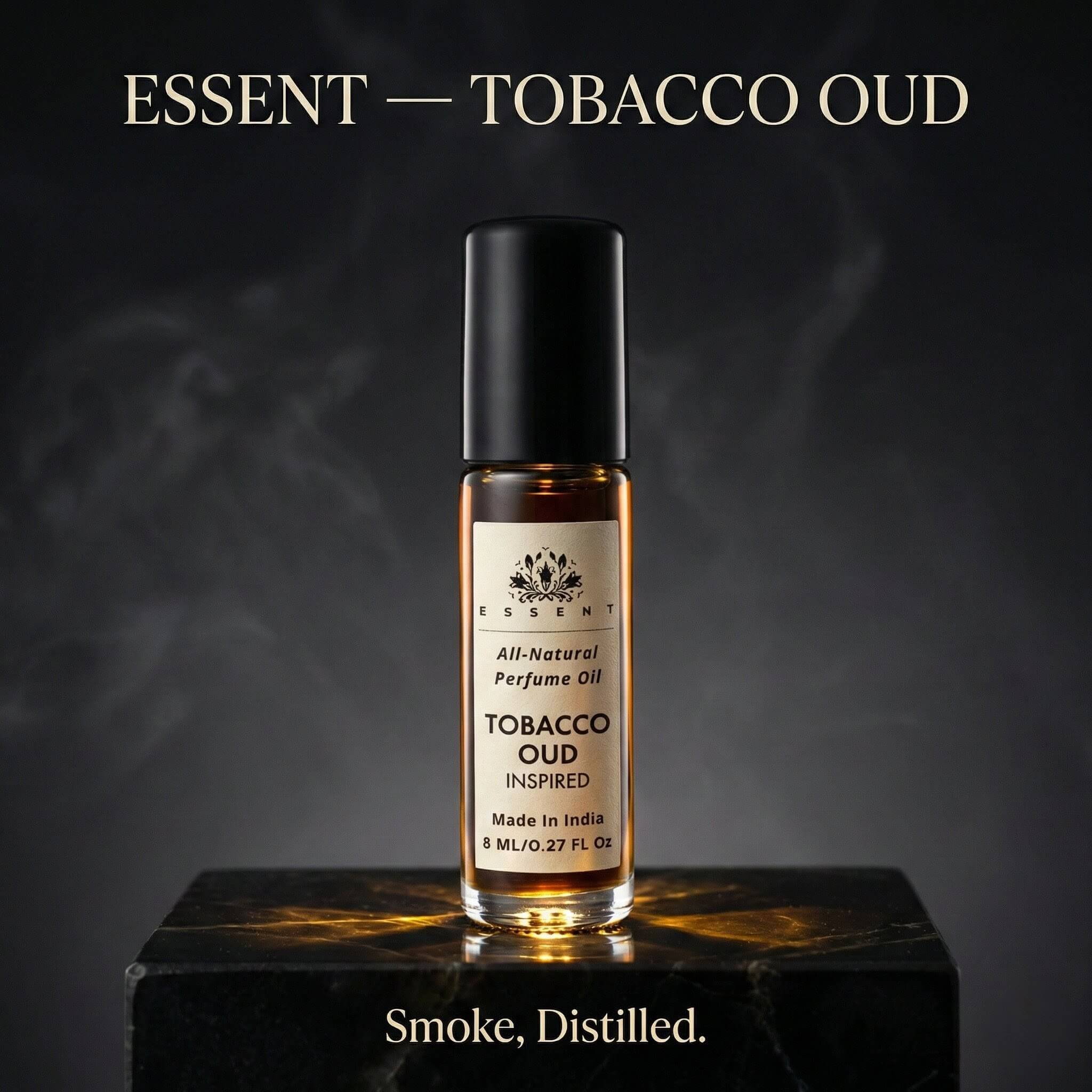 Essent Tobacco Oud-Inspired Unisex Roll-On Attar/ Perfume Oil