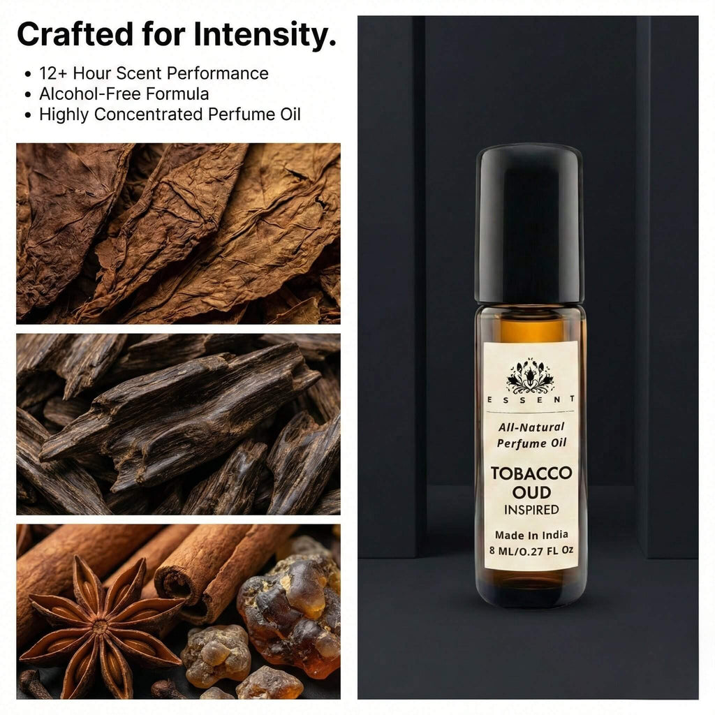 Essent Tobacco Oud-Inspired Unisex Roll-On Attar/ Perfume Oil