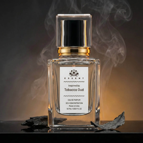 Essent Tobacco Oud 100 ml eau de parfum bottle — oud & amber