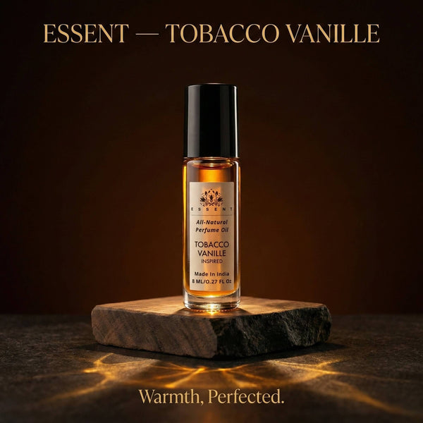 Essent Tobacco Vanille 8 ml roll-on attar bottle — amber gourmand