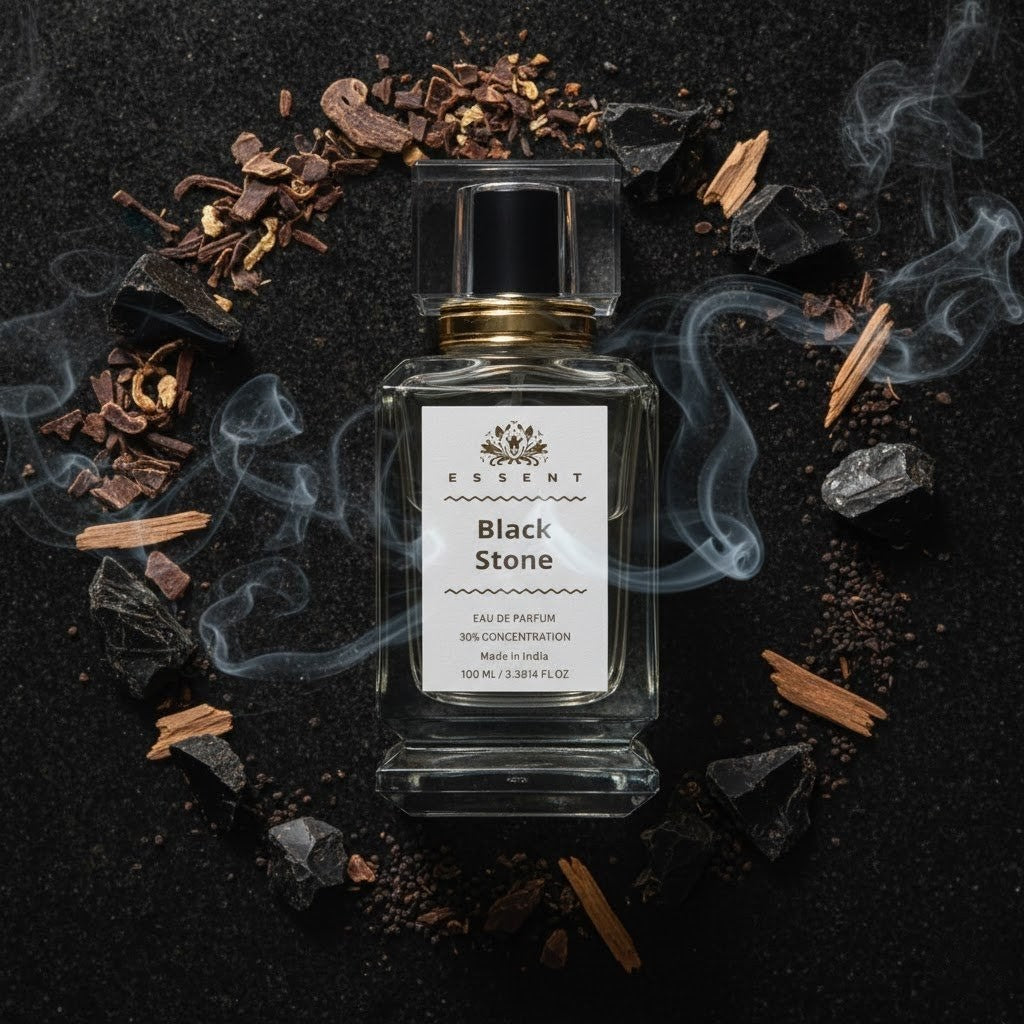 Essent Black Stone 30 ml eau de parfum bottle — amber oriental, view 4