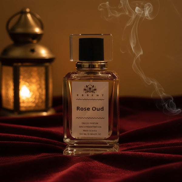 Essent Rose Oud 30 ml eau de parfum bottle — oud & amber