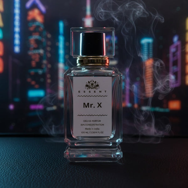 Essent Mr. X 30 ml eau de parfum bottle — woody