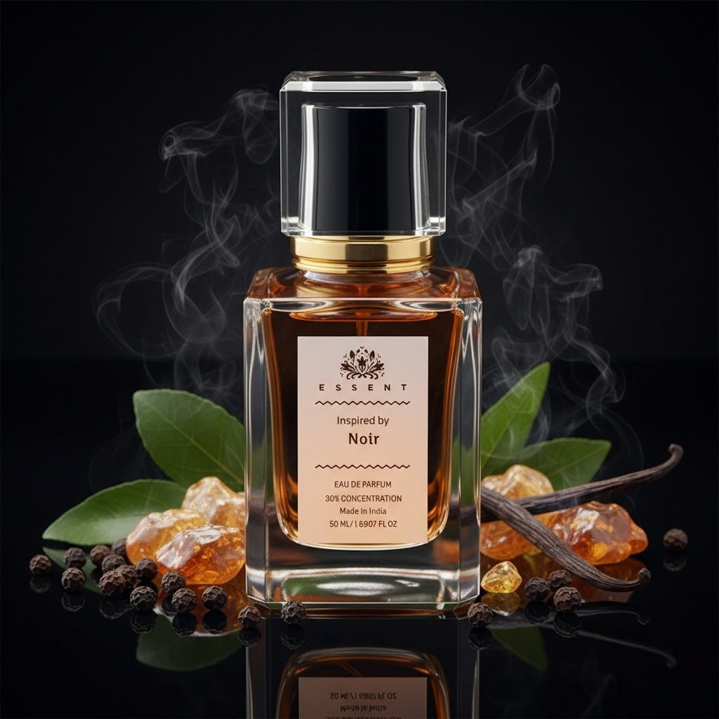 Essent Noir 100 ml eau de parfum bottle — amber oriental, view 4
