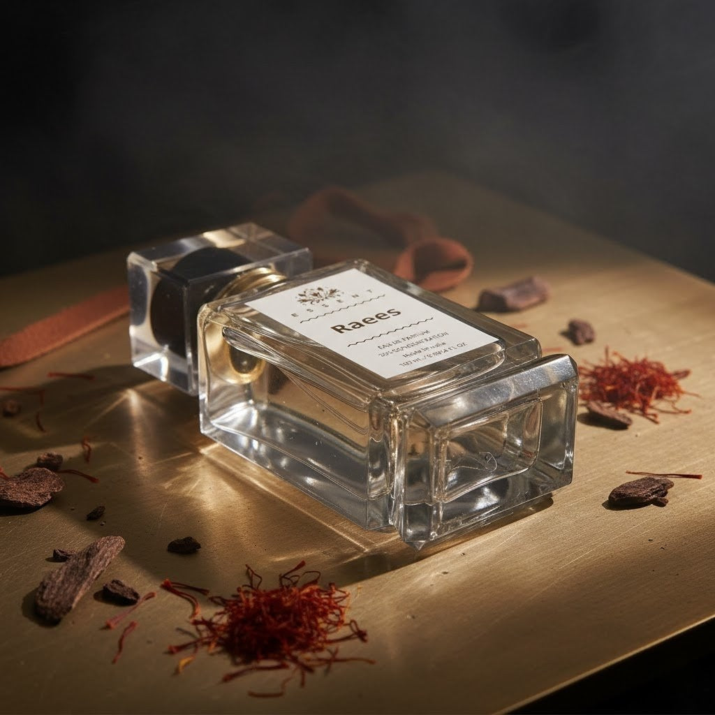 Essent Raees 30 ml eau de parfum bottle — amber oriental, view 3