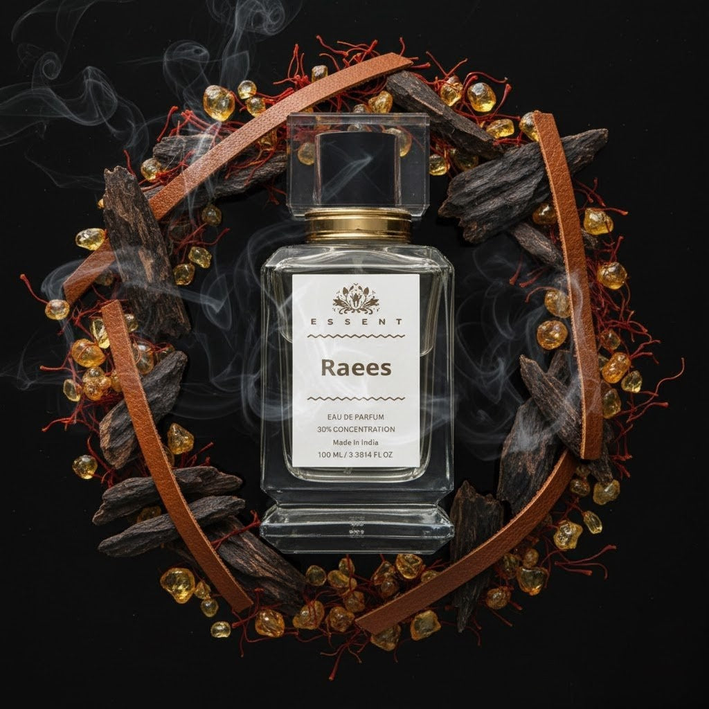 Essent Raees 30 ml eau de parfum bottle — amber oriental, view 4