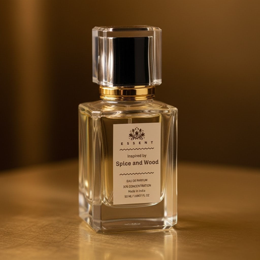 Essent Spice & Wood 100 ml eau de parfum bottle — woody, view 2