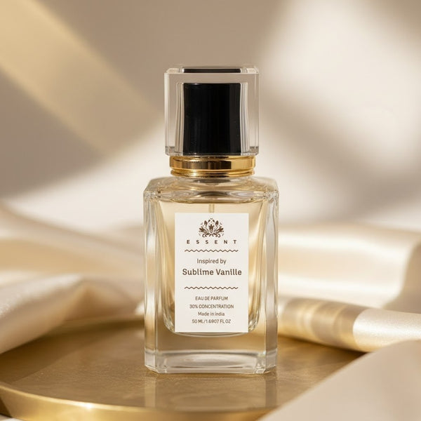 Essent Sublime Vanilla 100 ml eau de parfum bottle — amber oriental