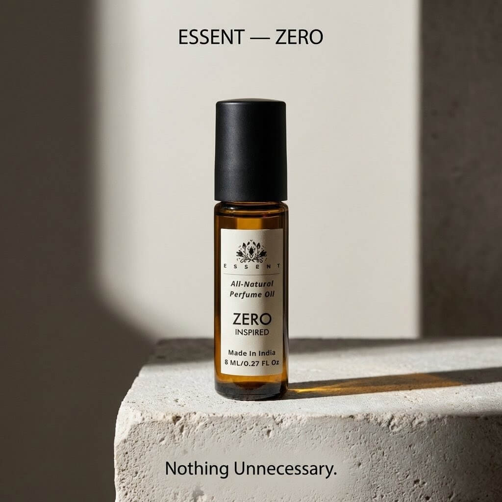 Essent Zero 8 ml roll-on attar bottle — fresh citrus